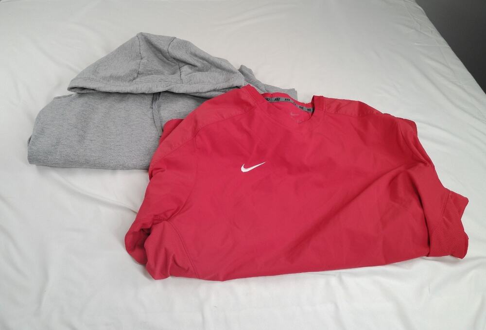 Nike Dri Fit Pullover and Unbranded Grey Hoodie Sweatshirt Size L